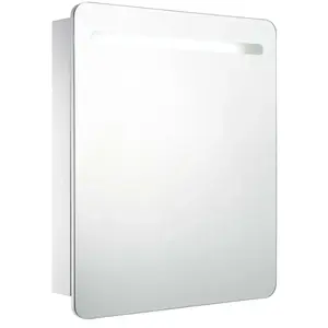 vidaXL Armoire de salle de bain à miroir LED 68x9x80 cm pas cher