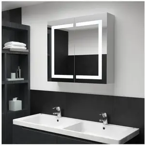 Comparateur de prix : vidaXL Armoire de salle de bain à miroir LED 80x12,2x68 cm 285123