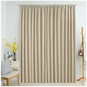 Comparateur de prix : vidaXL Rideau occultant avec crochets Beige 290x245 cm