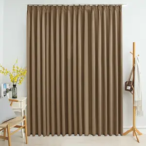Comparateur de prix : vidaXL Rideau occultant avec crochets Taupe 290x245 cm