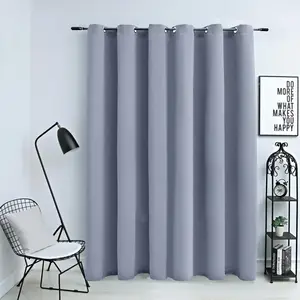 Comparateur de prix : vidaXL Rideau occultant avec anneaux en métal Gris 290x245 cm