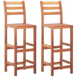 Comparateur de prix : vidaXL Chaises de bar lot de 2 bois d'acacia solide