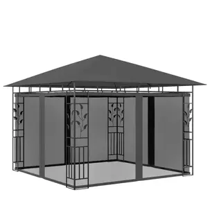 Comparateur de prix : vidaXL Belvédère avec moustiquaire 3x3x2,73 m Anthracite 180 g/m²