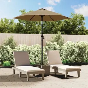 Comparateur de prix : vidaXL Parasol Taupe 200x224 cm Aluminium