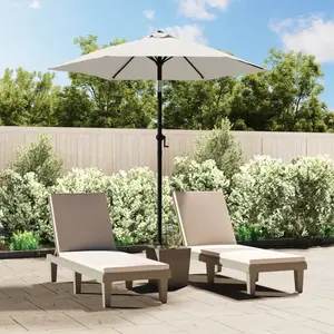 Comparateur de prix : vidaXL Parasol Blanc sable 200x224 cm Aluminium