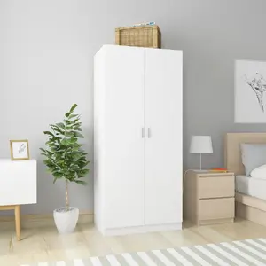 Comparateur de prix : vidaXL Garde-robe Blanc 80x52x180 cm Aggloméré