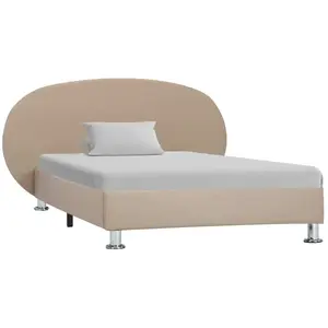 vidaXL Cadre de lit Cappuccino Similicuir 100 x 200 cm pas cher