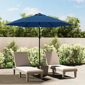 vidaXL Parasol d'extérieur avec poteau en métal 300 cm Azuré pas cher