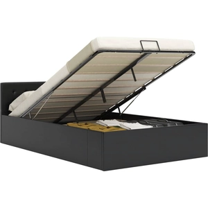 vidaXL Cadre de lit avec rangement hydraulique 140x200 cm similicuir pas cher