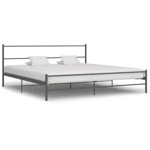 Comparateur de prix : vidaXL Cadre de lit Gris Métal 180 x 200 cm
