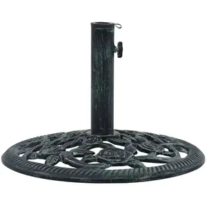 Comparateur de prix : vidaXL Socle de parasol Vert 9 kg 40 cm Fonte