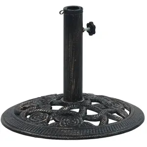 Comparateur de prix : vidaXL Socle de parasol Noir et bronze 9 kg 40 cm Fonte