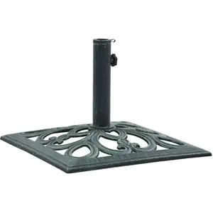 Comparateur de prix : vidaXL Socle de parasol Vert 12 kg 49 cm Fonte