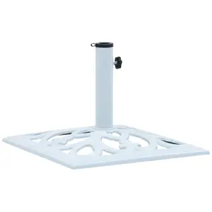 Comparateur de prix : vidaXL Socle de parasol Blanc 12 kg 49 cm Fonte