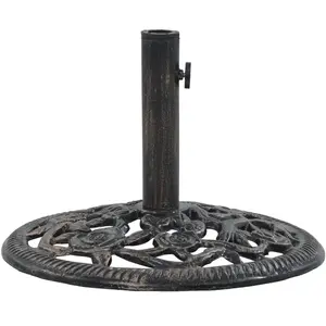 Comparateur de prix : vidaXL Socle de parasol Bronze 12 kg 48 cm Fonte