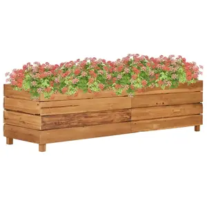Comparateur de prix : vidaXL vidaXL Lit surélevé 150x40x38 cm bois de teck recyclé et acier