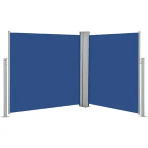 vidaXL Auvent latéral rétractable Bleu 100 x 600 cm pas cher