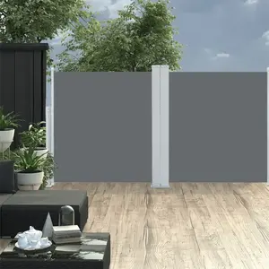 Auvent latéral rétractable Anthracite 120 x 600 cm vidaXL pas cher
