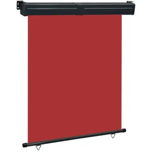vidaXL Auvent latéral de balcon 140x250 cm Rouge