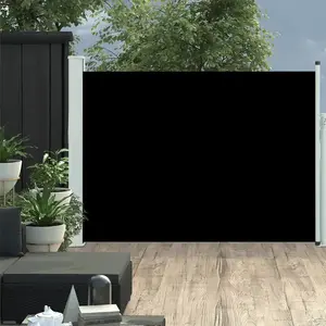 Auvent latéral rétractable de patio 120x500 cm Noir vidaXL pas cher