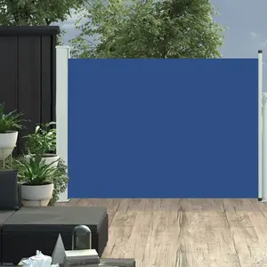 vidaXL - Tuinscherm - uittrekbaar - 120x500 - cm - blauw pas cher