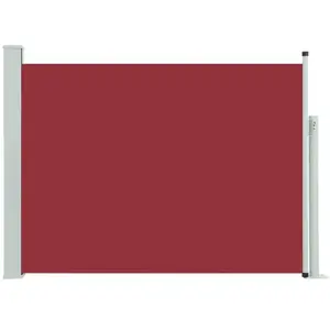 Auvent latéral rétractable de patio 120x500 cm Rouge vidaXL pas cher