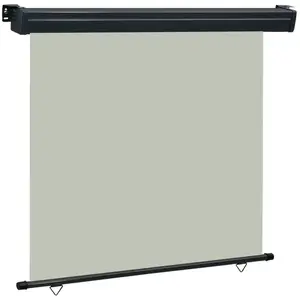 vidaXL Auvent latéral de balcon 160x250 cm Gris pas cher