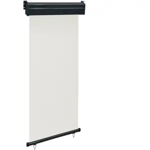 vidaXL Auvent latéral de balcon 85x250 cm Crème pas cher