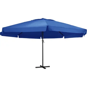 Comparateur de prix : vidaXL Vidaxl Parasol De Jardin Avec Mât En Aluminium 600 Cm Bleu Azuré