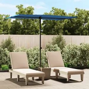 Comparateur de prix : vidaXL Vidaxl Parasol De Jardin Avec Mât En Aluminium 2x1,5 M Bleu Azuré