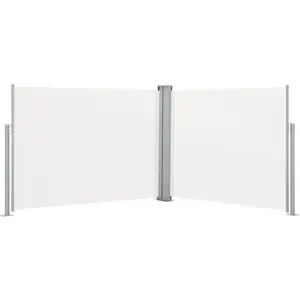 vidaXL Auvent latéral rétractable Crème 140 x 1000 cm pas cher
