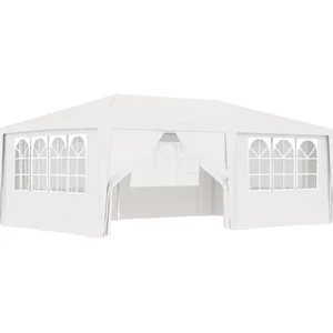 vidaXL Tente de réception et parois latérales 4x6 m Blanc 90 g/m² pas cher