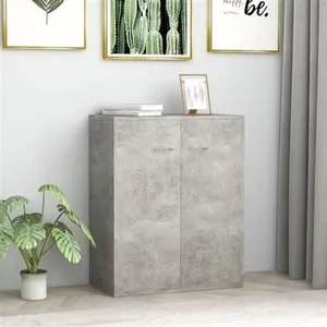 vidaXL Buffet Gris béton 60 x 30 x 75 cm Aggloméré pas cher