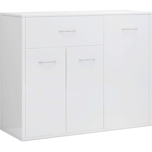 vidaXL Buffet Blanc brillant 88x30x70 cm Aggloméré pas cher
