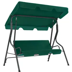 Comparateur de prix : vidaXL Balancelle de jardin Vert 170 x 110 x 153 cm Tissu