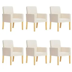 Comparateur de prix : vidaXL Chaises à manger lot de 4 crème bois courbé et similicuir