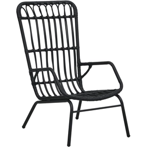 vidaXL Chaise de jardin Résine tressée Noir pas cher