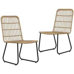 vidaXL Chaises de jardin 2 pcs Résine tressée Chêne pas cher