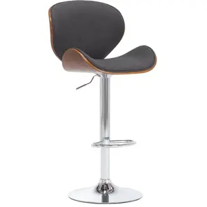 vidaXL Tabouret de bar Gris Tissu pas cher