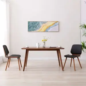 vidaXL Chaises à manger lot de 2 noir similicuir pas cher