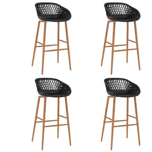 Comparateur de prix : vidaXL Chaises de bar lot de 4 noir