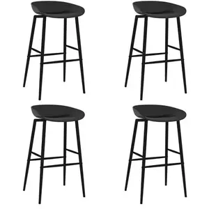 Comparateur de prix : vidaXL Chaises de bar lot de 4 noir