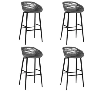 Comparateur de prix : vidaXL Chaises de bar lot de 4 gris