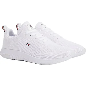 Tommy Hilfiger Tommy Hilfiger Corporate Knit Rib Baskets Blanches Pour Hommes - 45 pas cher