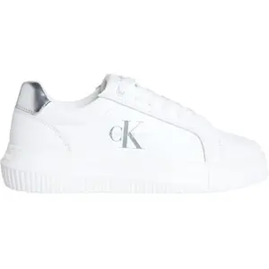 Calvin Klein, Femmes, Baskets, Chunky Cupsole LTH Zilver Low Top, Blan... pas cher