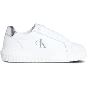 Calvin Klein, Femmes, Baskets, Chunky Cupsole LTH Zilver Low Top, Blan... pas cher