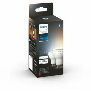Éclairage connecté Philips Hue White Ambiance GU10 Bluetooth (lot de 2) pas cher