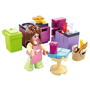 Jeu de construction brique emboitable sluban girl s dream cuisine M38-... pas cher