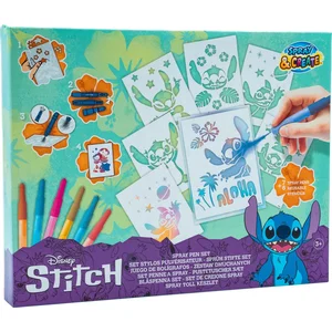 Kit de Stylos Pulvérisateurs - DISNEY - Lilo & Stitch - 7 Couleurs - 6 Pochoirs - Pour Enfants 4 Ans pas cher