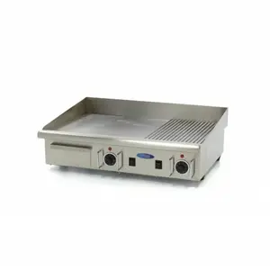 Maxima Grillplaat Half Gegroefd 73 cm incl. Opvangbak 400V pas cher
